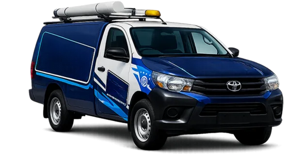 Our drain service van out on a Dawes Point job