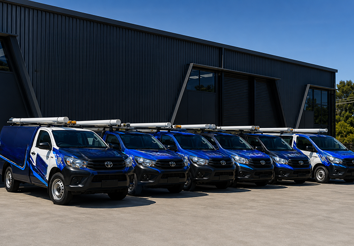 Fleet of Dawes Point Blocked Drains plumbing vans