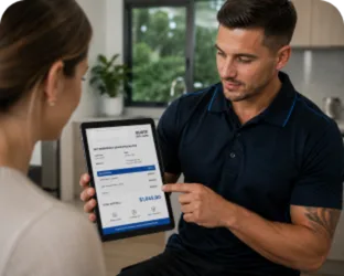 Going through the estimate with a Dawes Point customer
