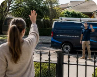 Happy Dawes Point customer after the job is finished